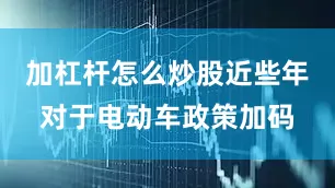 加杠杆怎么炒股近些年对于电动车政策加码