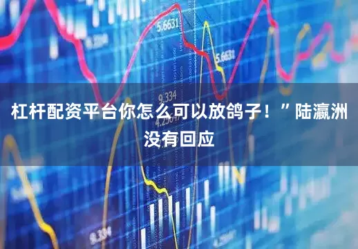 杠杆配资平台你怎么可以放鸽子！”陆瀛洲没有回应